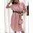 Women's Long Chiffon Short Sleeve Dress (S/M ONE SIZE) ITALIAN FASHION IMWGS231048