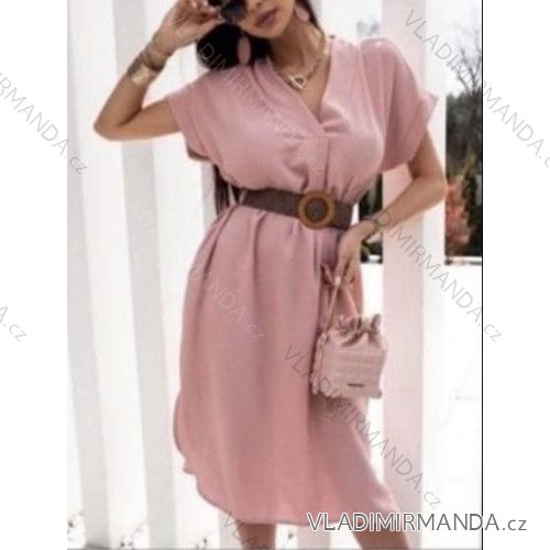 Women's Long Chiffon Short Sleeve Dress (S/M ONE SIZE) ITALIAN FASHION IMWGS231048