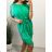 Women's Lace Cotton Short Sleeve Dress (S/M ONE SIZE) ITALIAN FASHION IMM23M7267