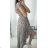 Women's Long Chiffon Short Sleeve Dress (S/M ONE SIZE) ITALIAN FASHION IMWGS231048