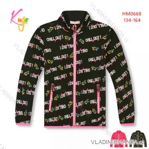 Weak sweatshirt with a zipper, long sleeves, teenage girls (134-164) KUGO HM0668
