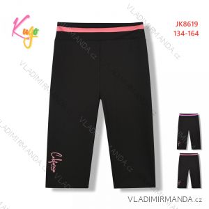 Functional three-quarter length leggings for girls (134-164) KUGO JK8619