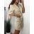 Dress with 3/4-sleeve ladies pocket (uni sl) ITALIAN Fashion IMWD20529 S/M béžová