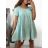 Women's Short Sleeve Carmen Fringe Summer Dress (S/M ONE SIZE) ITALIAN FASHION IMC23253