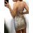 Women's Elegant Sparkly Sequin Strap Dress (S/M ONE SIZE) ITALIAN FASHION IMPLP2338370012