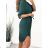 Women's 3/4 Short Sleeve Shirt Dress (S/M/L/XL ONE SIZE) ITALIAN FASHION IMC23025