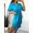 Women's 3/4 Short Sleeve Shirt Dress (S/M/L/XL ONE SIZE) ITALIAN FASHION IMC23025