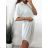 Women's 3/4 Short Sleeve Shirt Dress (S/M/L/XL ONE SIZE) ITALIAN FASHION IMC23025
