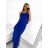 Women's Long Flared Dress Carmen Shoulders (S / M ONE SIZE) ITALIAN FASHION IMWA221622 M / L Neon green