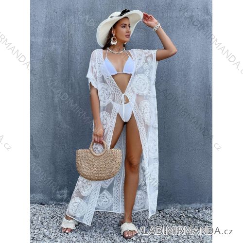 Summer dress with bare shoulders short sleeve lace women (uni m / l) ITALIAN MODE IMD20304