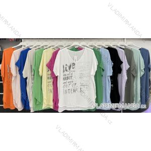 Women's Plus Size Short Sleeve T-Shirt (XL/2XL ONE SIZE) ITALIAN FASHION IMWD231867