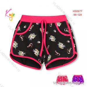 Kraťas shorts with sequins baby teen girl (98-128) KUGO K627