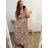 Women's Long Short Sleeve Dress (S / M ONE SIZE) FRENCH FASHION FMB21008 L/XL blue