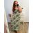 Women's Long Short Sleeve Dress (S / M ONE SIZE) FRENCH FASHION FMB21008