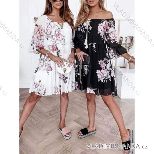 Women's Summer 3/4 Long Sleeve Dress (S/M ONE SIZE) ITALIAN FASHION IMWGB231997