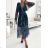 Women's Long Elegant Long Sleeve Dress (S/M ONE SIZE) ITALIAN FASHION IMWGB23951