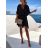 Women's Summer Short Sleeve Dress (S/M/L ONE SIZE) ITALIAN FASHION IMD22557/DRwhite
