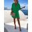 Women's Summer Short Sleeve Dress (S/M/L ONE SIZE) ITALIAN FASHION IMD22557/DRwhite