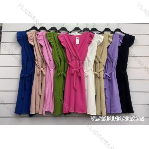 Women's Long Chiffon Short Sleeve Dress (S/M ONE SIZE) ITALIAN FASHION IMWGS231048