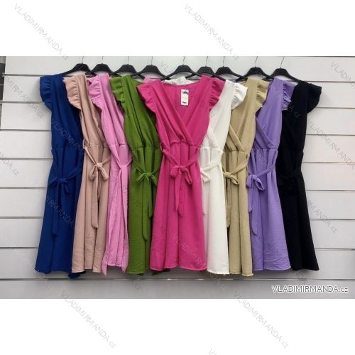 Women's Long Chiffon Short Sleeve Dress (S/M ONE SIZE) ITALIAN FASHION IMWGS231048
