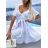 Women's Summer Muslin Short Sleeve Dress (S/M ONE SIZE) ITALIAN FASHION IMWGS232025