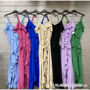 Women's long summer dress with straps (S/M ONE SIZE) ITALIAN FASHION IMWGS232026