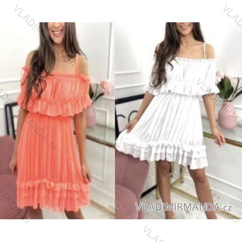 Women's Strappy Chiffon Summer Dress (S/M ONE SIZE) ITALIAN FASHION IMWPO232047