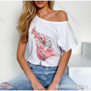 Women's Summer Oversize Short Sleeve T-Shirt (S/M ONE SIZE) ITALIAN FASHION IMC23277
