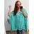 Tunika s přívěškem dlouhý rukáv dámská nadrozměr (XL/2XL ONE SIZE) ITALSKÁ MÓDA IM322469 4XL / 5XL white