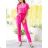 Women's Long Elegant Short Sleeve Jumpsuit (S/M ONE SIZE) ITALIAN FASHION IMWE232082