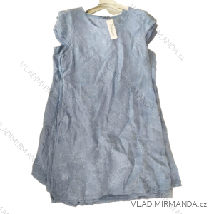 Šaty lněné letní krátký rukáv dámské (M-2XL) ITALSKá MóDA IM422STELA