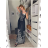 Šaty košilové dlouhý rukáv dámské (S/M ONE SIZE) ITALSKÁ MODA IMB239903 M / L dark blue