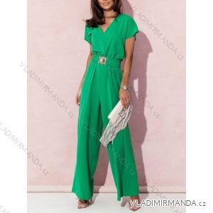 Women's Long Elegant Short Sleeve Jumpsuit (S/M ONE SIZE) ITALIAN FASHION IMWE232090