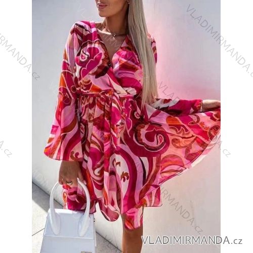 Women's Long Chiffon Short Sleeve Dress (S/M ONE SIZE) ITALIAN FASHION IMWGM23456