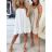 Women's Strappy Summer Muslin Dress (S/M ONE SIZE) ITALIAN FASHION IMWE232108