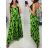 Long summer dress with straps for women (S/M ONE SIZE) ITALIAN FASHION IMWE232110