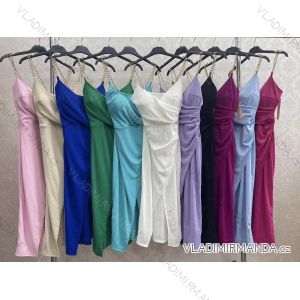 Women's Long Chiffon Short Sleeve Dress (S/M ONE SIZE) ITALIAN FASHION IMWGS231048