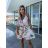 Women's Long Chiffon Short Sleeve Dress (S/M ONE SIZE) ITALIAN FASHION IMWGS231048