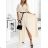 Women's Long Chiffon Short Sleeve Dress (S/M ONE SIZE) ITALIAN FASHION IMWGS231048