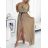 Women's Long Chiffon Short Sleeve Dress (S/M ONE SIZE) ITALIAN FASHION IMWGS231048