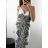 Šaty košilové dlouhý rukáv dámské (S/M ONE SIZE) ITALSKÁ MODA IMB23H03 M / L dark blue