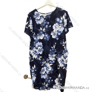 Šaty bavlněné oversize krátký rukáv dámské (S/M/L/XL ONE SIZE) ITALSKá MóDA IMC22346