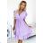 455-3 CORNELIA dress with frill, neckline and tie - Heidekraut