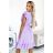 455-3 CORNELIA dress with frill, neckline and tie - Heidekraut