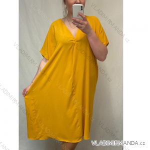 Maxi Long Oversize Summer Short Sleeve Women's Plus Size Dress (XL/2XL/3XL/4XL ONE SIZE) ITALIAN FASHION IMM2253539MS/DR