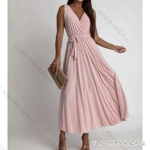 Women's Long Elegant Casual Sleeveless Dress (S/M ONE SIZE) ITALIAN FASHION IMWE232099/DUR