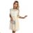 454-3 GRETA dress with lace and gold belt - Beige