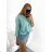 Women's Plus Size Extended Long Sleeve Shirt (XL/2XL ONE SIZE) ITALIAN FASHION IMC22808