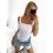 Šaty letní na ramínka dámské (S/M ONE SIZE) ITALSKÁ MÓDA IMPBB22B21841 S/M white