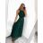 Šaty letní na ramínka dámské (S/M ONE SIZE) ITALSKÁ MÓDA IMPBB22B21841 turquoise S / M
